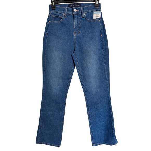 Veronica Beard Carly Kick Flare Denim Size 24 Crop High Rise Jeans NWT Cornflowe - Picture 11 of 12